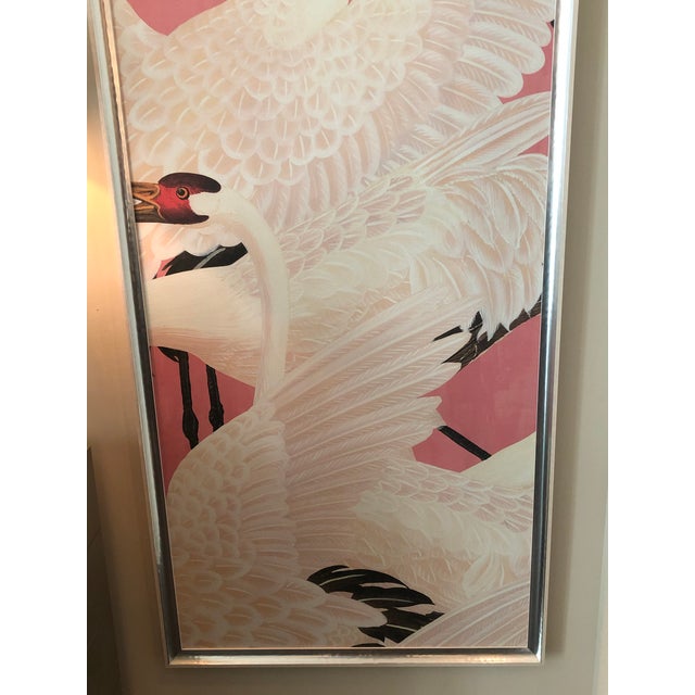 Custom Gucci Pink Heron Crane Wallpaper Mural Panels a