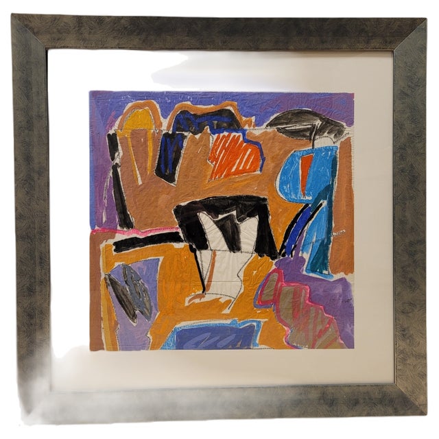Jorge Vidal, Grupo Simanca Composition, 20th Century, Mixed Media, Framed For Sale
