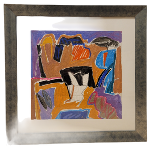 Jorge Vidal, Grupo Simanca Composition, 20th Century, Mixed Media, Framed