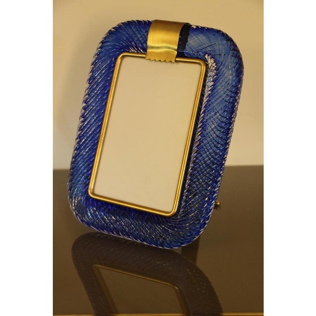 Sapphire Blue Murano Glass Frame, 2000s For Sale - Image 16 of 17