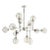 Ian K. Fowler for Visual Comfort Signature Bistro Medium Chandelier in Polished Nickel with Clear Glass For Sale