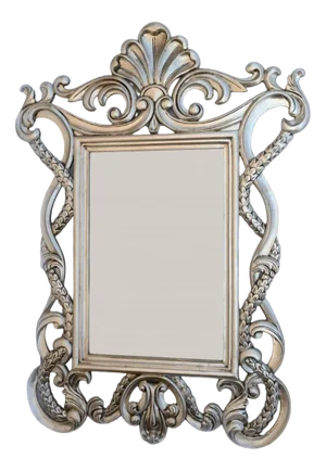 Italian Rococo Gilt Mirror Silver Glass