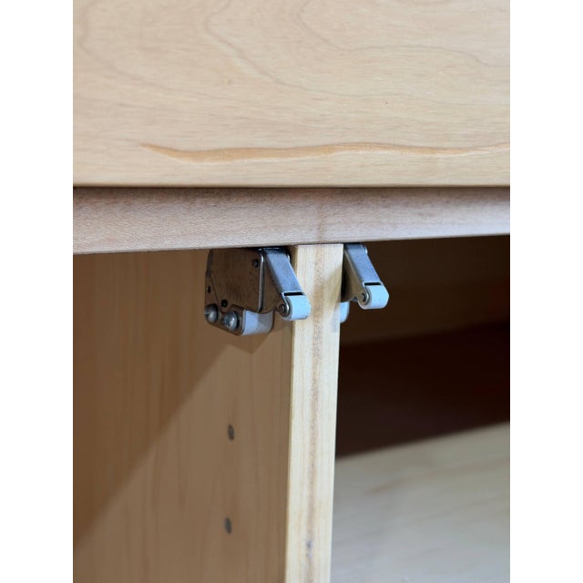 In Style of Skovby Blonde Maple 3-Door Сredenza With Hidden Drawer Danish Vintage Design For Sale - Image 11 of 12