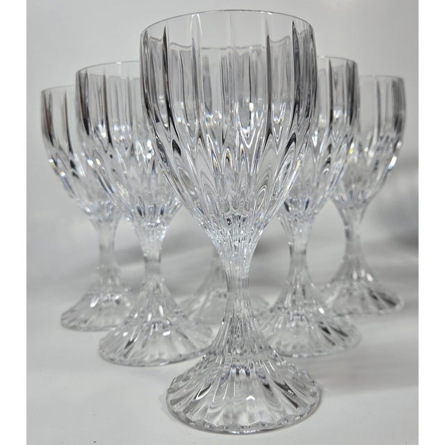 Late 20th Century Hollywood Regency Crystal Goblets- Set of Six For Sale - Image 15 of 16