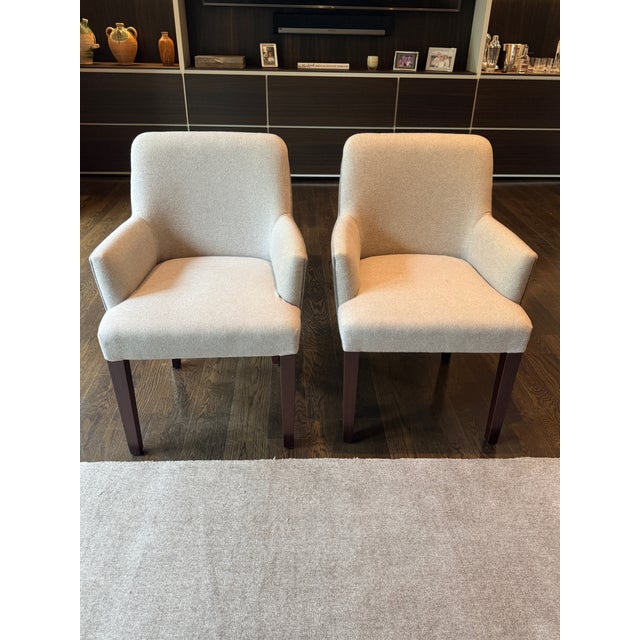 Dove Gray George Smith and Loro Piana Armchairs For Sale - Image 8 of 8