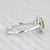 2020s New 1.60ctw Round Peridot Diamond Halo Ring 14k White Gold Size 6.5 Engagement For Sale - Image 5 of 8