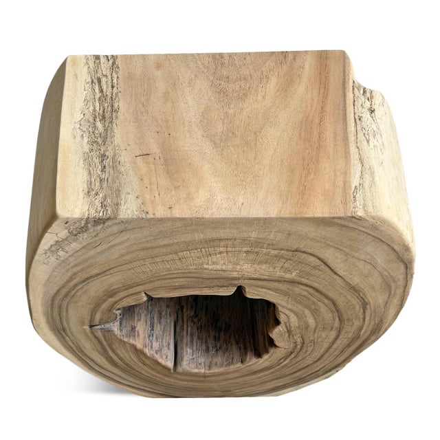 Early 21st Century Vintage Organic Monkey Pod Side Table For Sale - Image 5 of 9