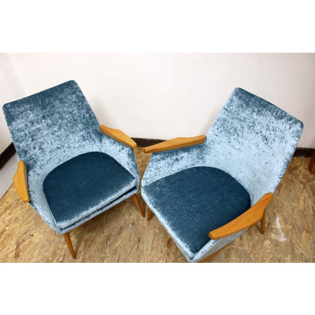 Mid-Century Velvet Armchairs, 1960s, Set of 2 For Sale - Image 6 of 9