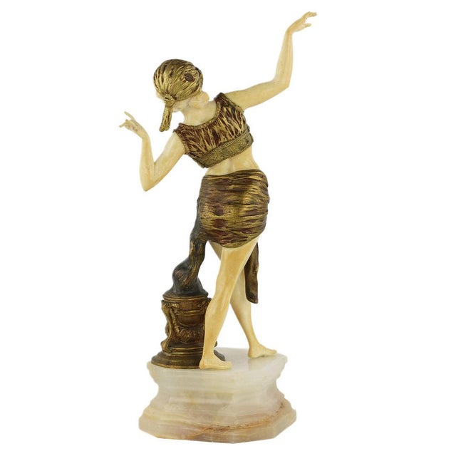 Chryselephantine Figurine in Bronze and Ivory, Salammbô, 1920s For Sale - Image 4 of 7
