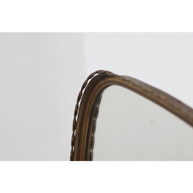 Vintage Brass Wall Mirror, 1950s For Sale - Image 5 of 7