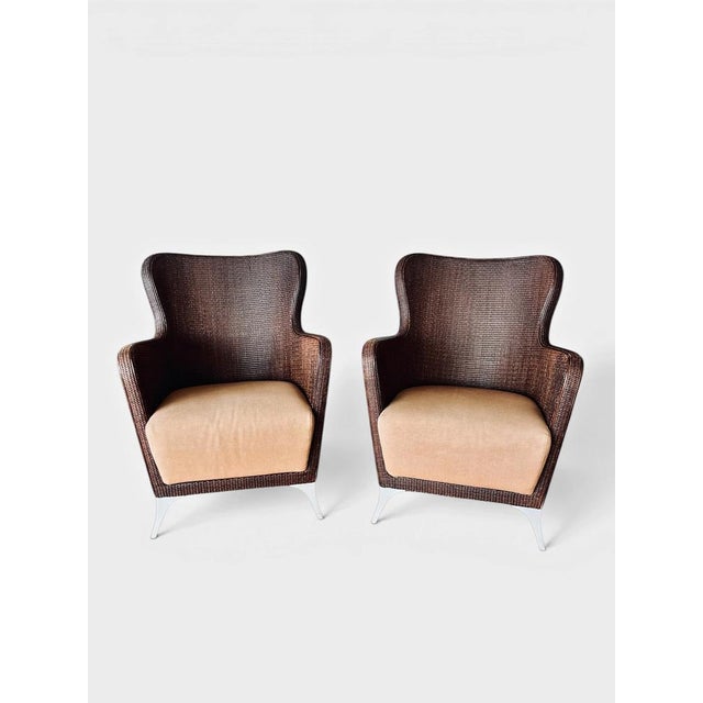 Vintage Rattan Chairs from BBB Bonacina, Italy, 1990s, Set of 2 For Sale - Image 11 of 11