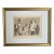 Antique Engraving of Three Women and Child 18th Century For Sale