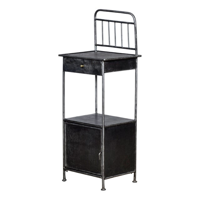 Iron Hospital Nightstand, 1910s For Sale