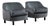 Ice Blue Mohair Lounge Chairs, Italy, 1950s, Set of 2 For Sale