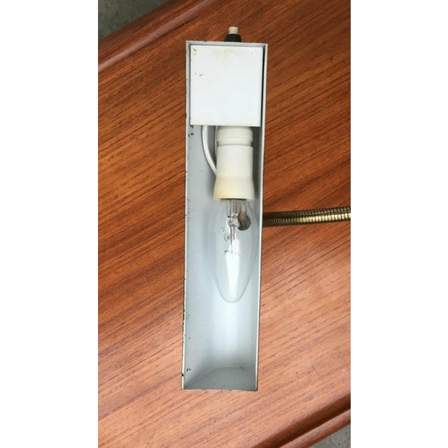 Mid-Century Brass Hollywood Regency Gooseneck Table Lamp, 1960s For Sale - Image 12 of 18