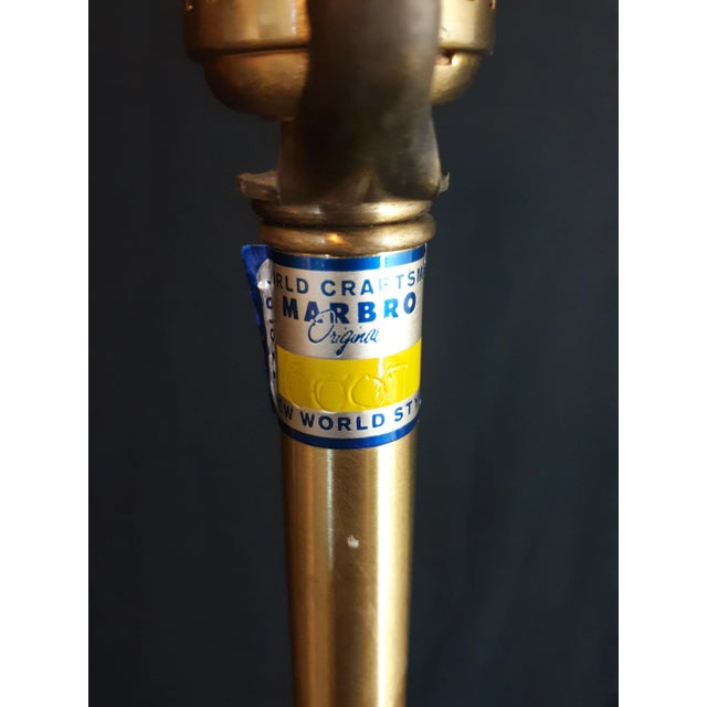 Glass Vintage Mid-Century Modern Seguso for Marbro Corroso Style Celery Glass Table Lamp For Sale - Image 7 of 12