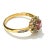 Bochic “Orient” Diamond, Ruby & Emerald Vintage Cluster Ring Set 18k & Silver Size Us 7 For Sale - Image 4 of 4