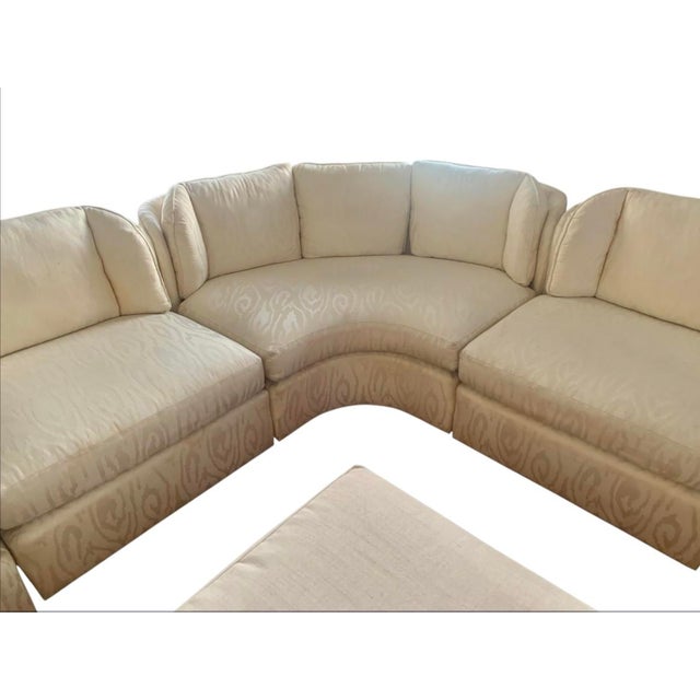 Cream Vintage 1980s 6 Piece Henredon Folio 500 Modular Sectional Sofa For Sale - Image 8 of 12