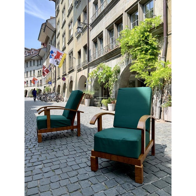 1930s Art Deco Armchairs in the style of Rene Gabriel, 1930s, Set of 2 For Sale - Image 5 of 18