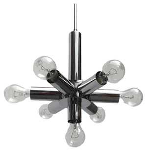 Mid-Century Space Age Chrome Ceiling Lamp