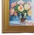 Bouquet of pastel rose flowers study, acrylic painting on artist panel. Included are the antiqued gold wood frame and...