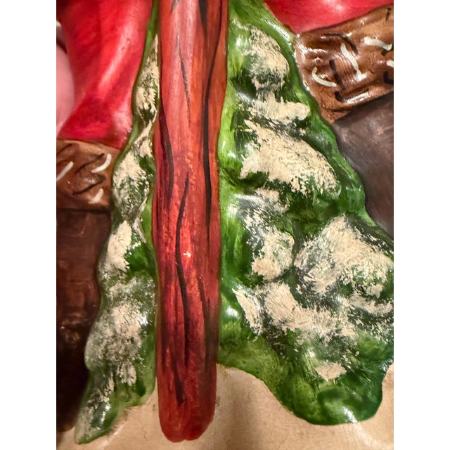 Sculpture Materials Vaillancourt Folk Art “Father Christmas With Walking Stick” For Sale - Image 7 of 8