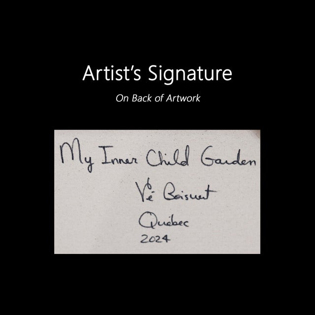 My Inner Child Garden - Large Soft Abstract Floral Painting Original Artwork by Vé Boisvert For Sale - Image 9 of 9