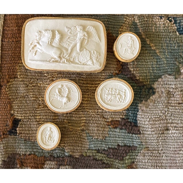 Collection of 5 early 19th century Italian Grand Tour plaster intaglio impressions This is group #9 of other intaglios I...