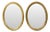 Oval Gold-Leaf Mirrors, France, 20th Century, Set of 2 For Sale
