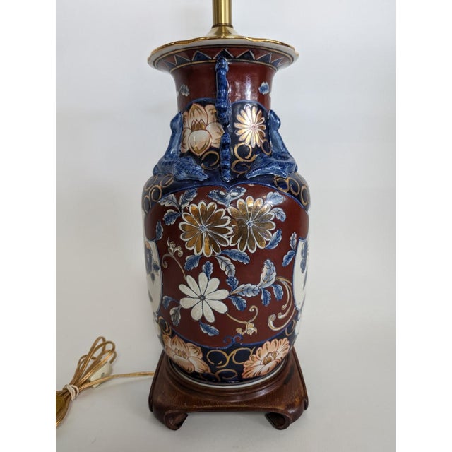 Vintage Windmere Japanese Imari Table Lamp For Sale - Image 4 of 10