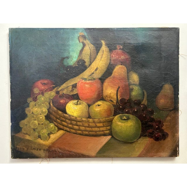 Elsie Palmer Payne, Still Life With Fruit, Oil on Canvas, C. 1930s For Sale - Image 4 of 18