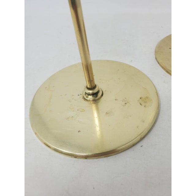 Antique Pair of Mason Regulator Co. Brass Twist Loop Candlesticks - Pre-1930 For Sale - Image 13 of 15