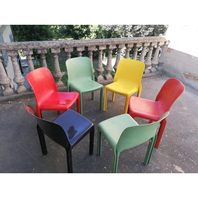 Artemide Selene Chairs by Vico Magistretti for Artemide, 1969, Set of 6 For Sale - Image 4 of 18
