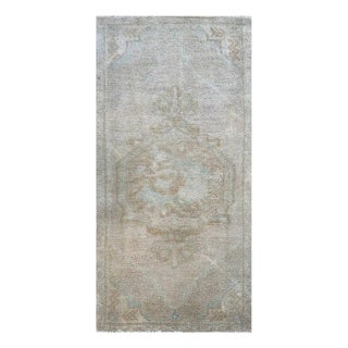 1940s Old Turkish Oushak Area Rug 2x4 For Sale