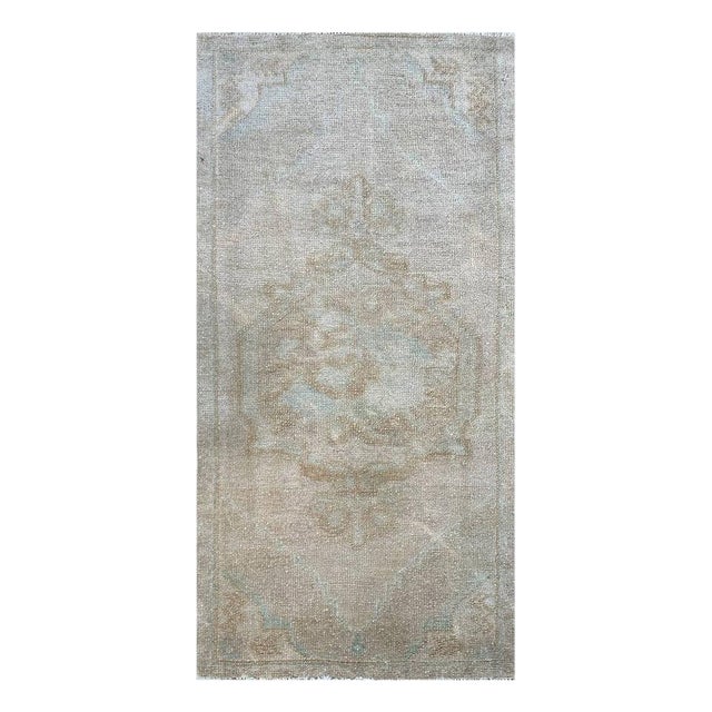 1940s Old Turkish Oushak Area Rug 2x4 For Sale