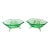 Green Uranium Vaseline Depression Glass Fostoria Candleholders For Sale