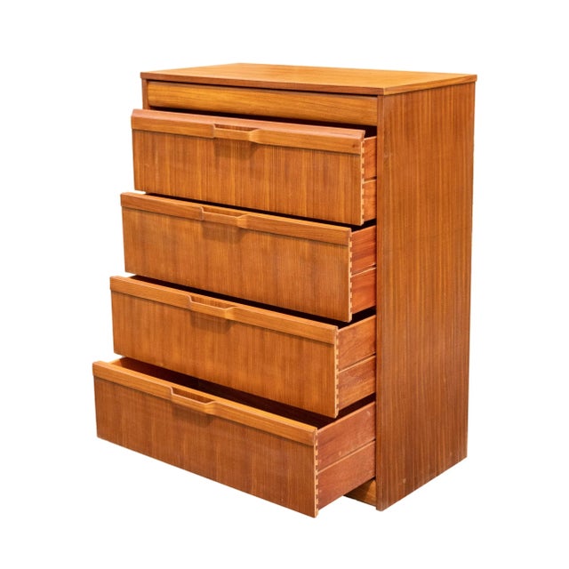 Mid-Century Modern Mid-Century Modern Teak and Elm Chest-Of-Drawers, Danish, Dated 1971 For Sale - Image 3 of 9