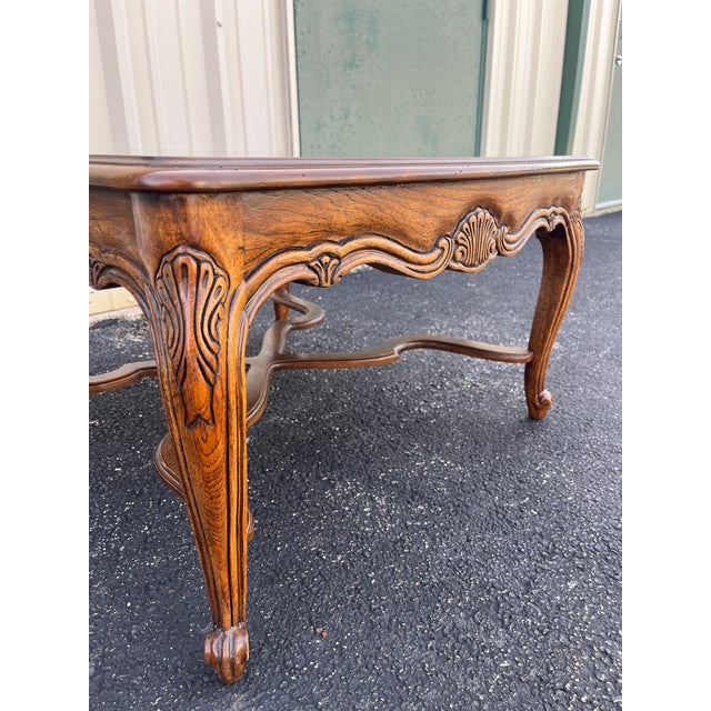 Drexel Heritage 1980s Drexel Heritage French Country Walnut Side Table For Sale - Image 4 of 12