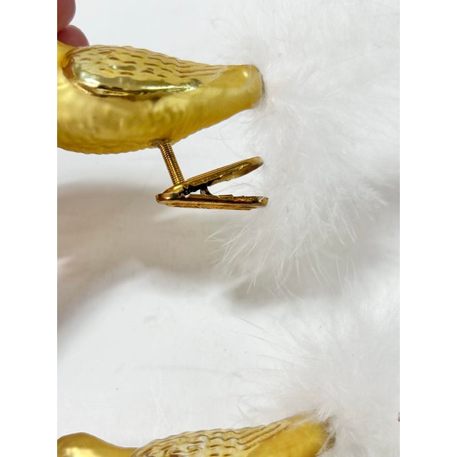 Vintage Glass Bird Clip-on Christmas Ornaments With Feather Tails – Set of 3 For Sale - Image 10 of 10