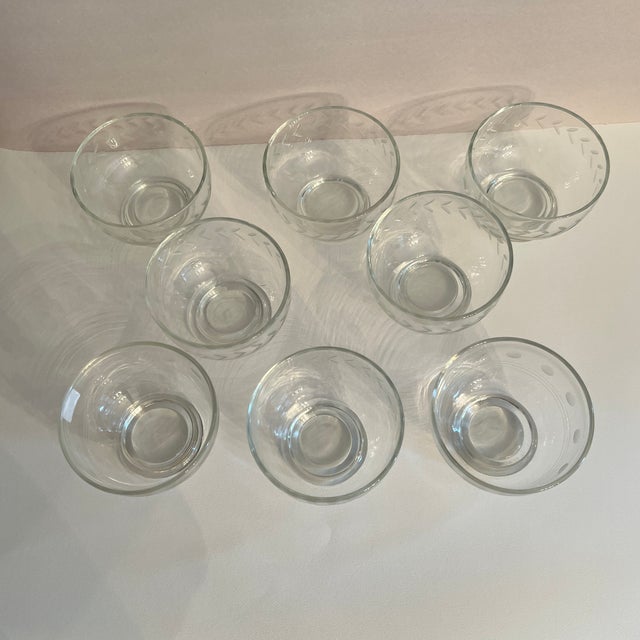 Vintage Glass Footed Dessert Bowls Set of 8 Chairish