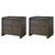 Mocha Oak Veneer Nightstands, Set of 2 For Sale - Image 9 of 9