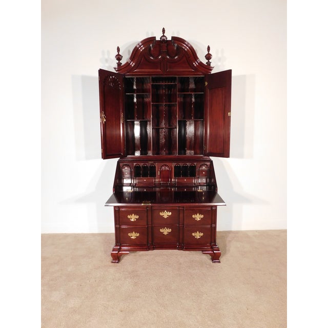 Kindel Winterthur Collection Mahogany Updyke Shell-Carved Goddard Secretary Desk For Sale - Image 15 of 17