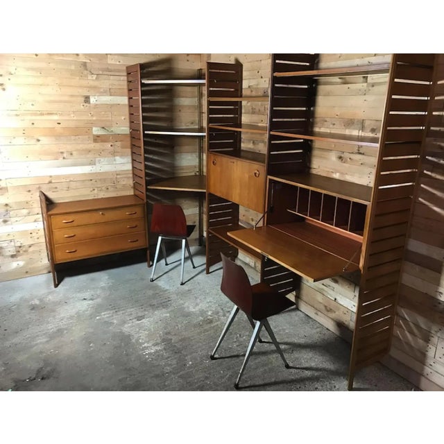 Teak 15-Piece Ladderax Corner Wall Unit, 1960s, Set of 15 For Sale - Image 13 of 14