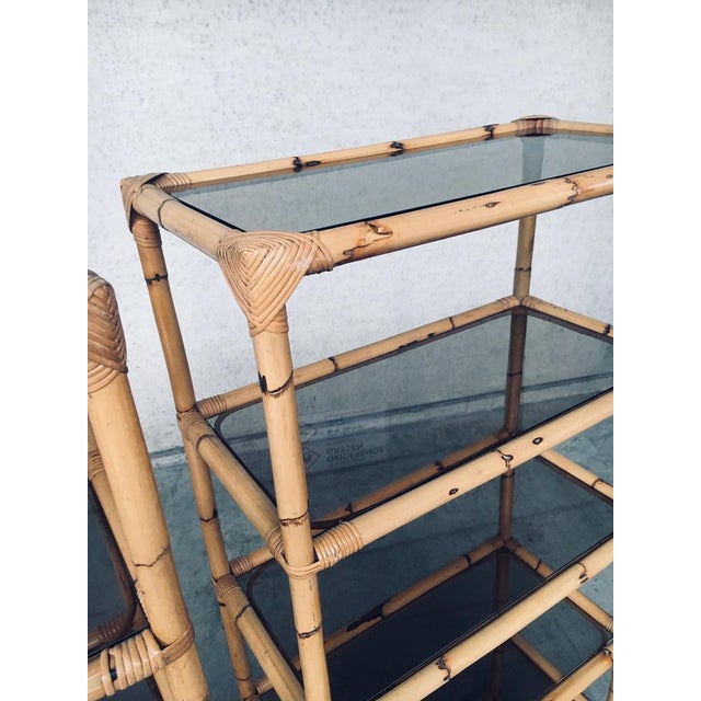 Boho Style Design Bamboo Shelving Units, Italy, 1960s, Set of 2 For Sale - Image 14 of 18