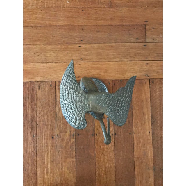 Mid-Century Modern Vintage Brass Bird Sculpture For Sale - Image 3 of 7