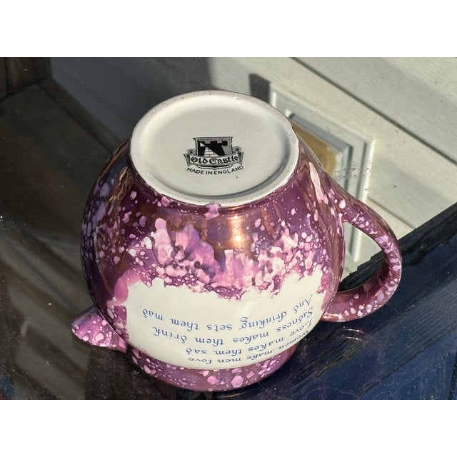 Late 19th C English Transferware Sponge Finish Jug / Pitcher - The British Flag For Sale - Image 4 of 8