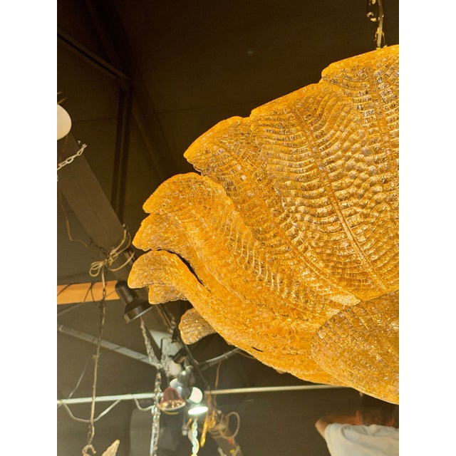 Modern Murano Granola Gold Flush Mount Chandelier For Sale In Dallas - Image 6 of 7
