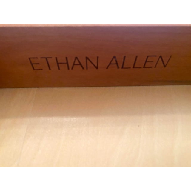 Late 20th Century Ethan Allen Georgian Court Cherry Side/End Table. Measures 23 inches in height, 21 1/2 inches in width...