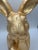 Gold Hand Gilded Distressed Gold Easter Bunny Rabbit Tabletop Decor Sculpture Art For Sale - Image 8 of 13