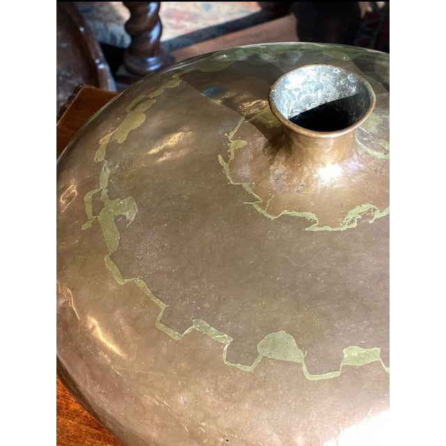 Arts & Crafts Early 20th Century Figured Copper Water Jug For Sale - Image 3 of 7